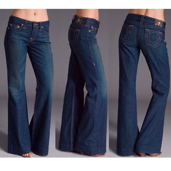 New with tags True Religion wide leg jeans. - Picture 4 of 4